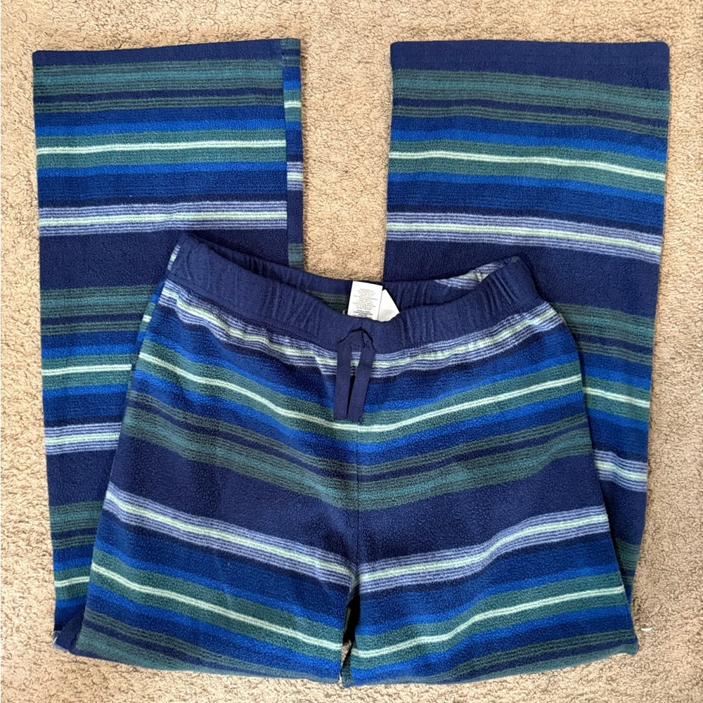 Eddie Bauer Kids' Striped Blue and Green pajama bottoms